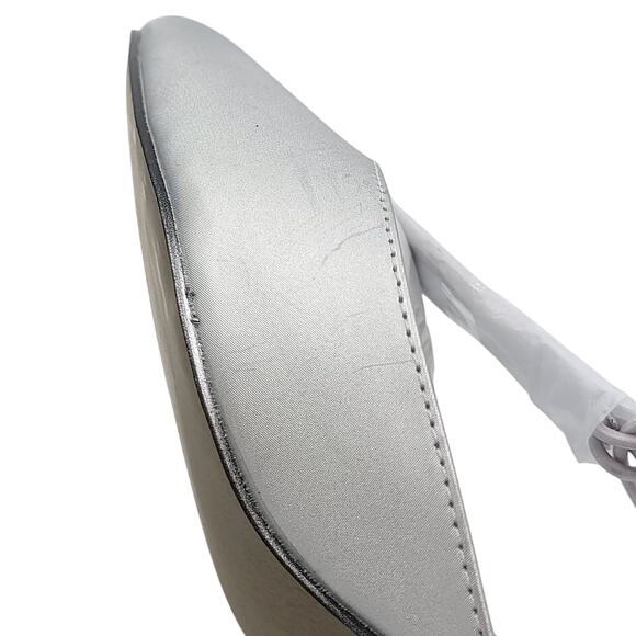 Easy Street Women D'orsay Pointed Pump Heels Moonlight Size US 10M Silver Satin - Picture 9 of 9